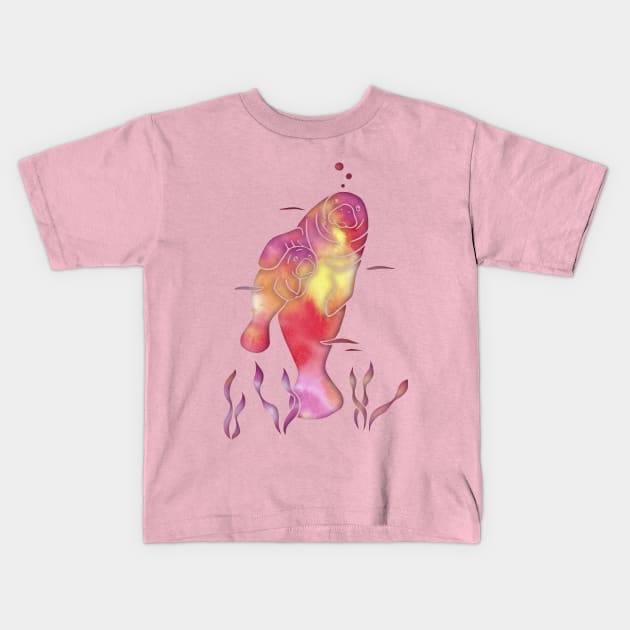 Peach River Manatees Kids T-Shirt by ferinefire